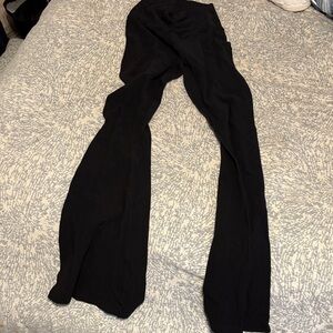 Black Flare Cinch Waist Leggings